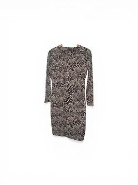 Vince Camuto Women’s Brown and Cream Animal Print Dress Size Small
